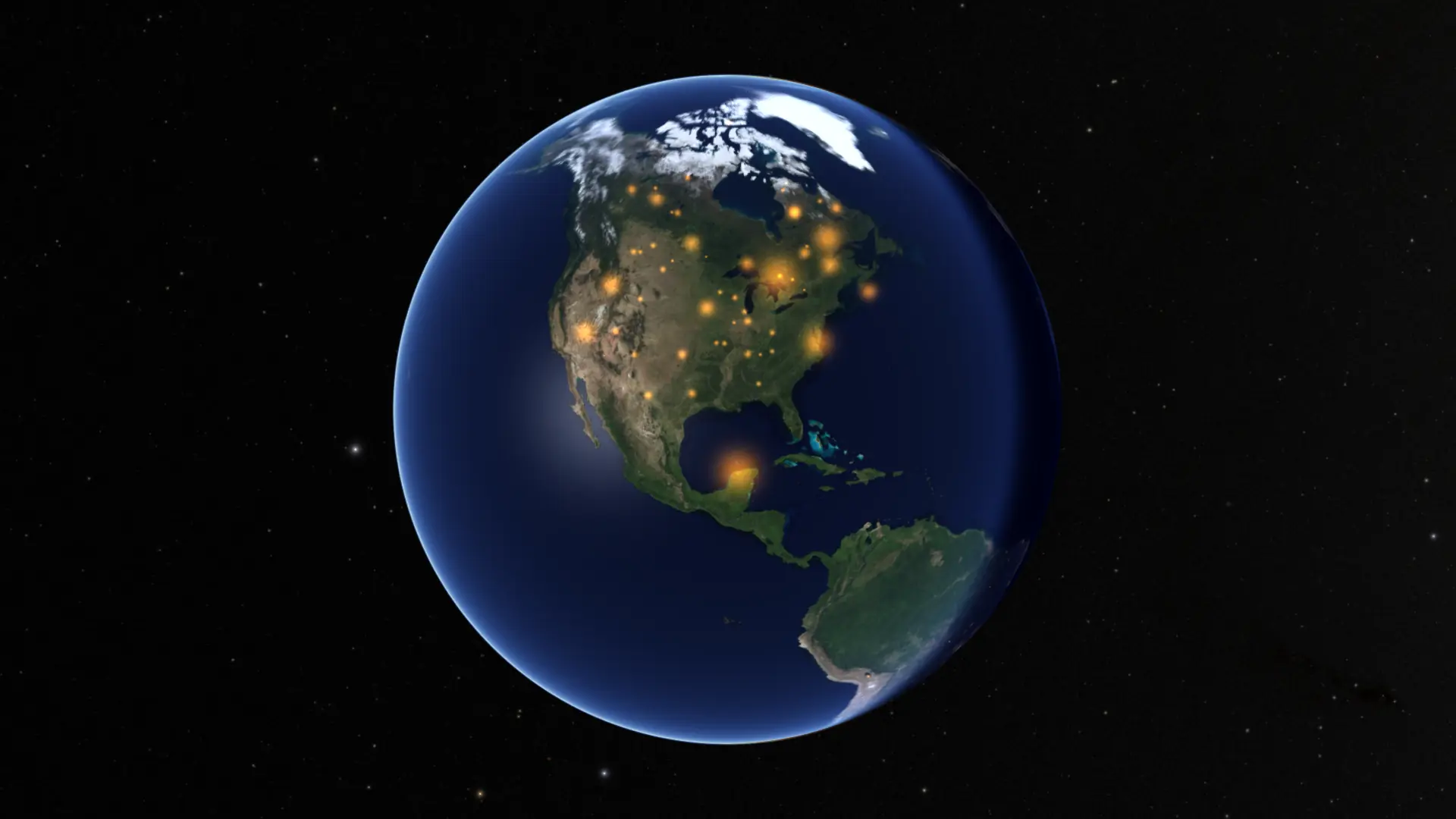 impactsites Visualization showing the distribution and scale of known impact sites on Earth.