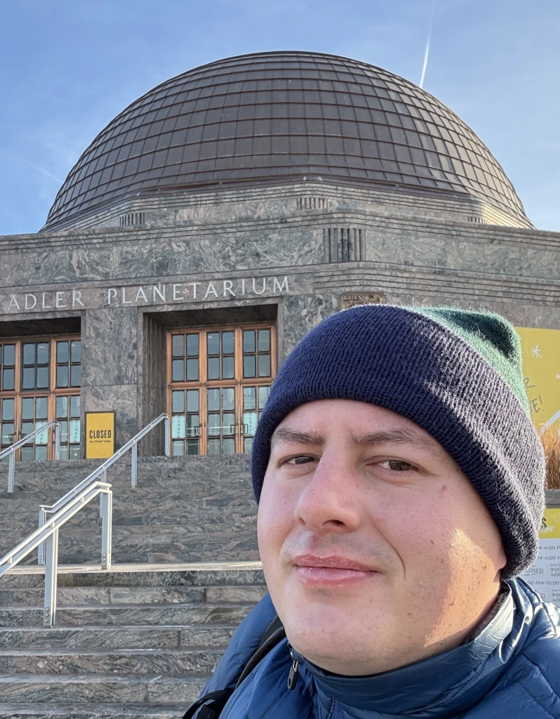 Outside the Adler Planetarium