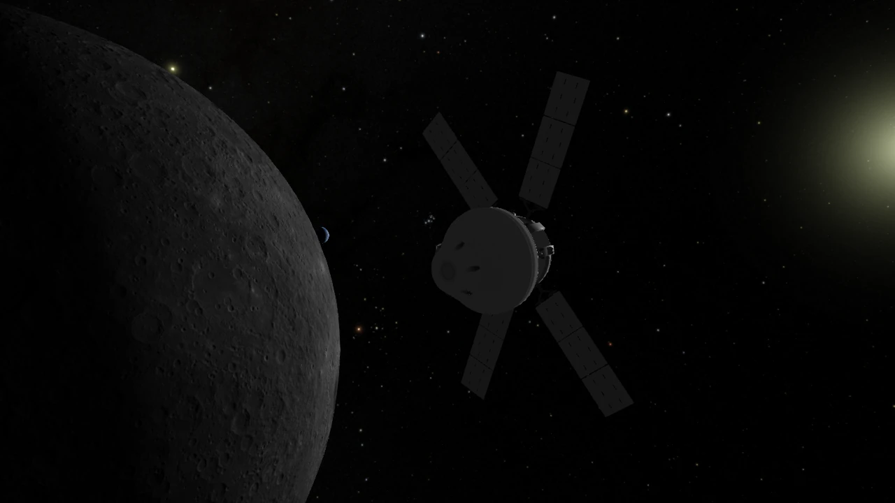 Artemis_Earthset the Earthset photo simulated in OpenSpace