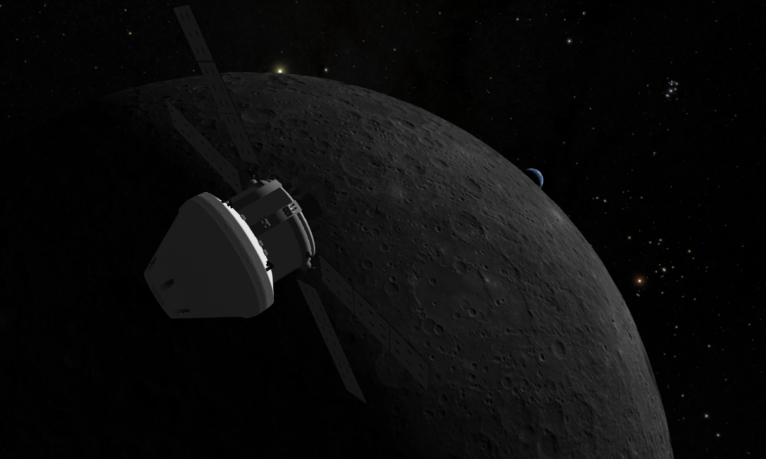 earthset_openspace Artemis II Earthset in OpenSpace